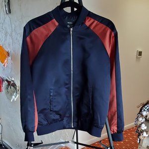 Forever 21Satin Contrast Bomber Jacket